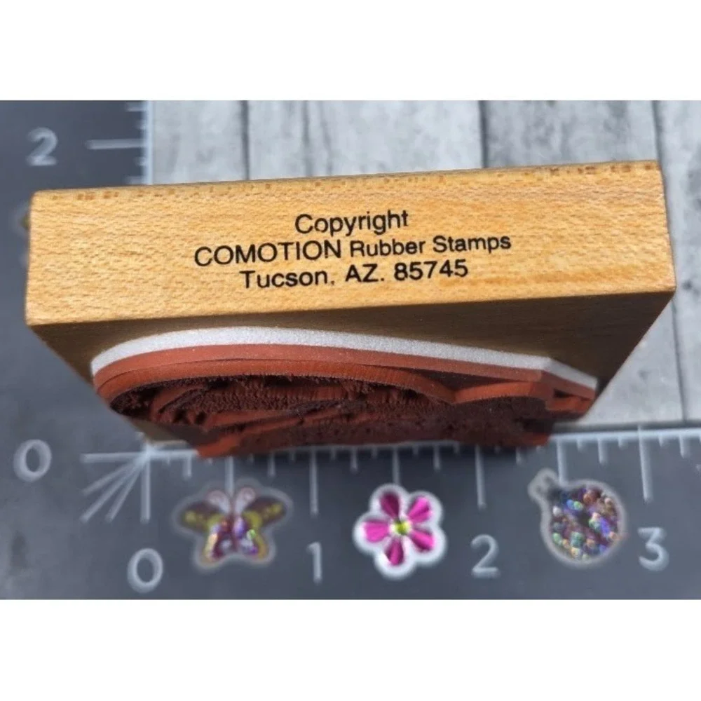 Comotion Angel Cherub Ukulele Music Instrument Rubber Stamp Wood #M16